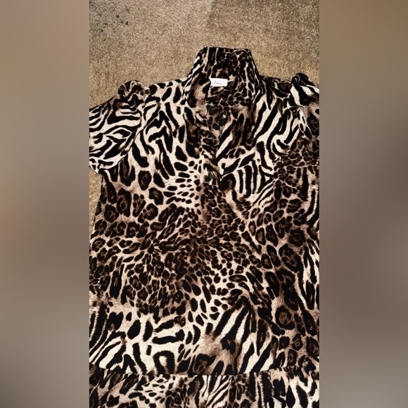 Leopard Mini Shirt Dress - Picture 5 of 6